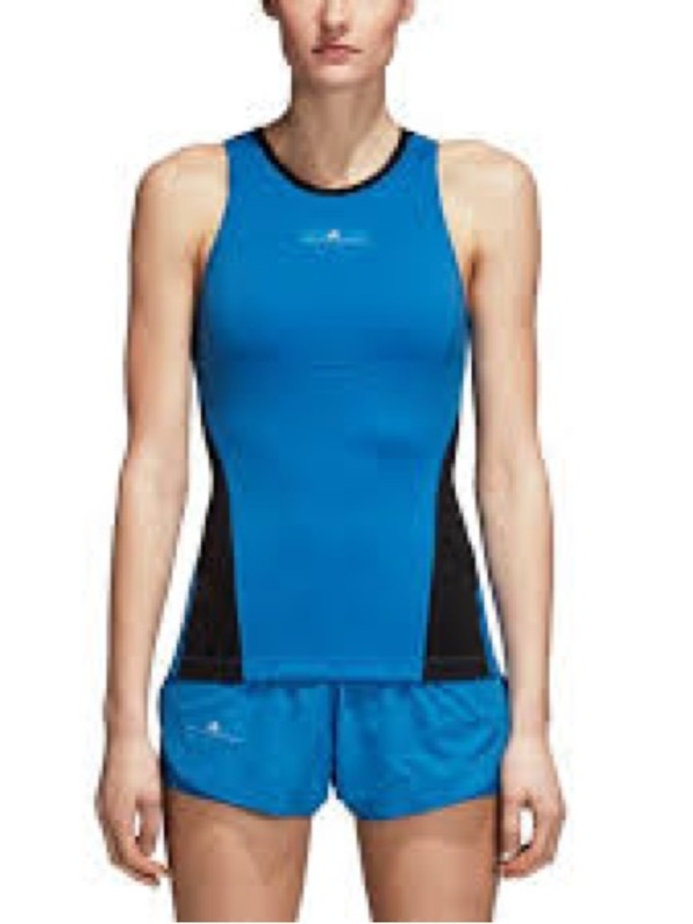 adidas by Stella McCartney Blue and Black Performance Tank
